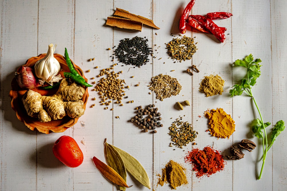 Assortment of authentic Indian spices and herbs — Puriko India